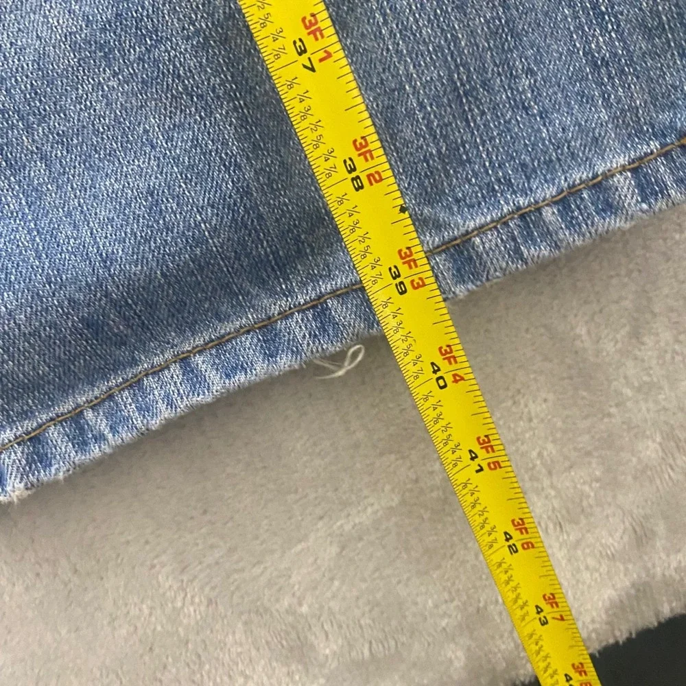 Levis 569 Loose Straight Leg Jeans Mens 36x32 Blue Medium Wash Distressed Denim